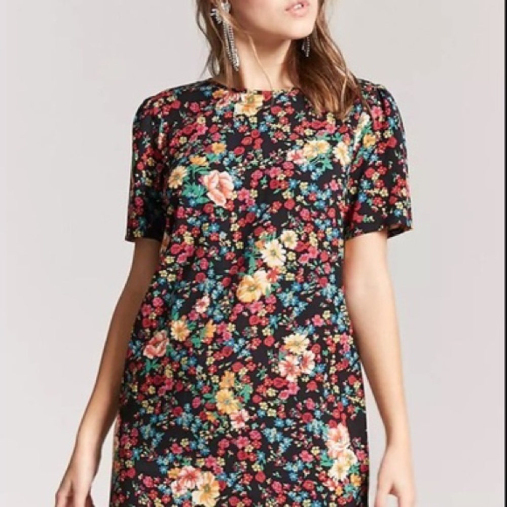 Forever 21 Black Floral Dress